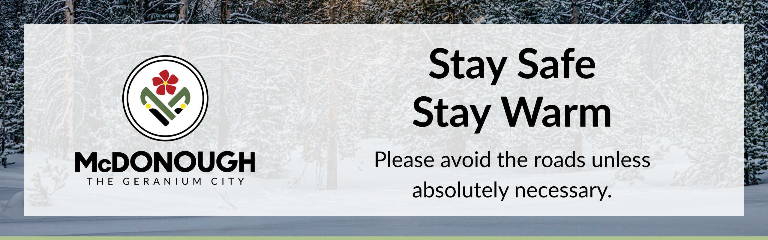 MCD.bad weather facebook post